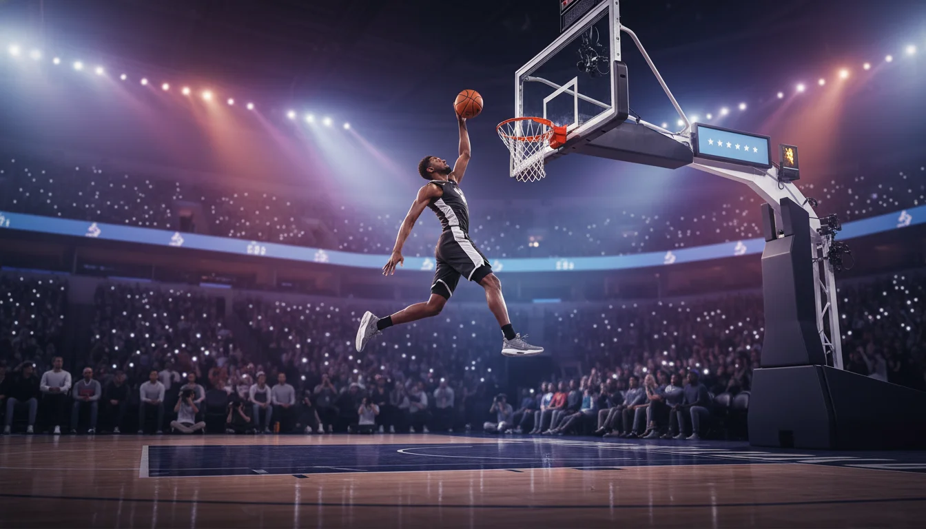 Spectaculaire dunk tijdens het NBA All-Star Weekend
