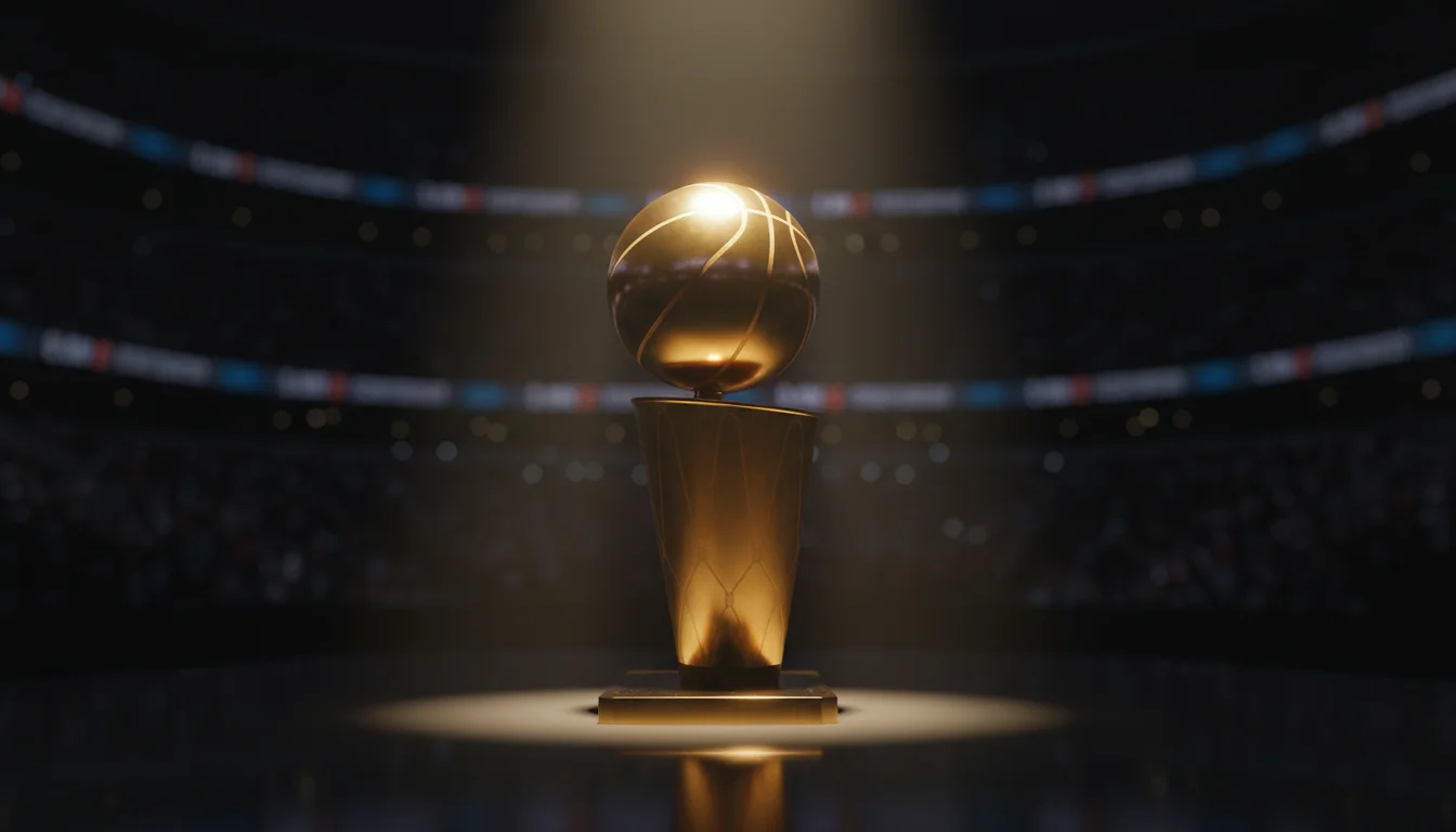NBA-kampioenentrofee onder spotlichten als symbool voor futures-weddenschappen