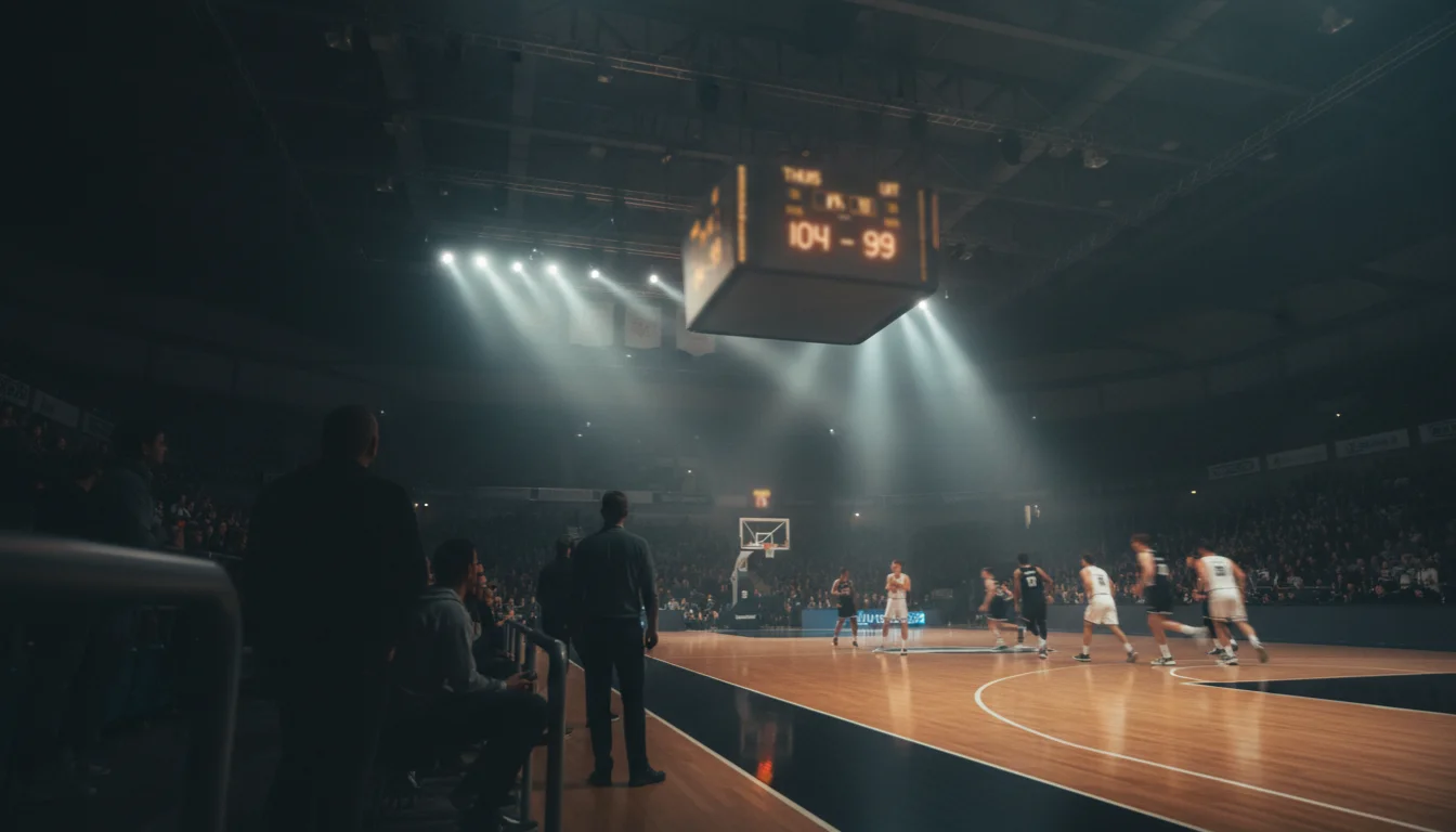 NBA-scorebord met puntenverschil tijdens een spread-weddenschap