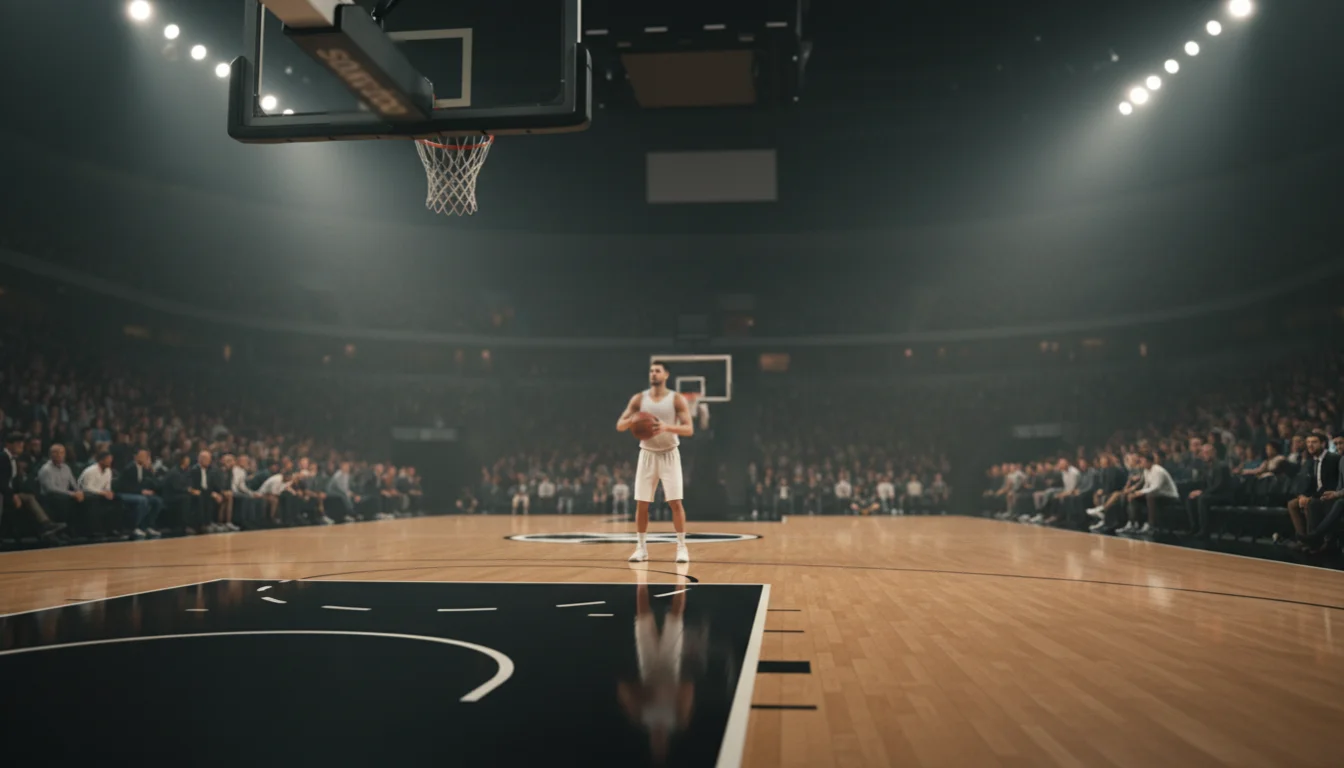 NBA-speler in actie klaar voor een individuele prestatie-weddenschap