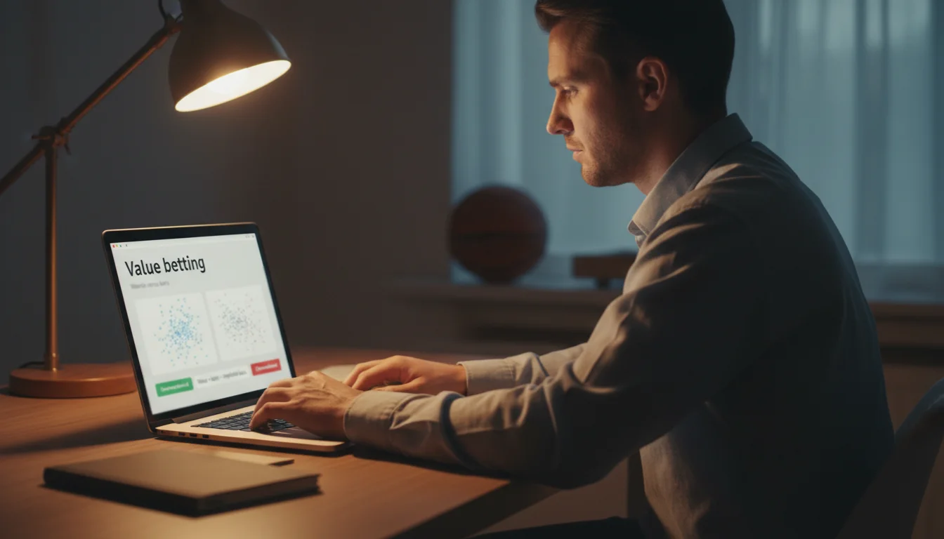 Analytisch dashboard met NBA-statistieken voor value betting